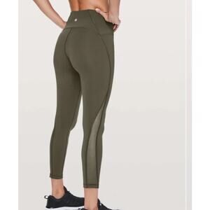 Lululemon Train Times 7/8 Pant 25" Dark Olive size 6
